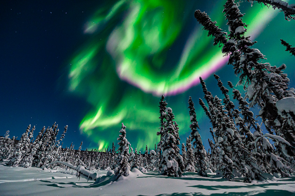 magic aurora swirl colors winter