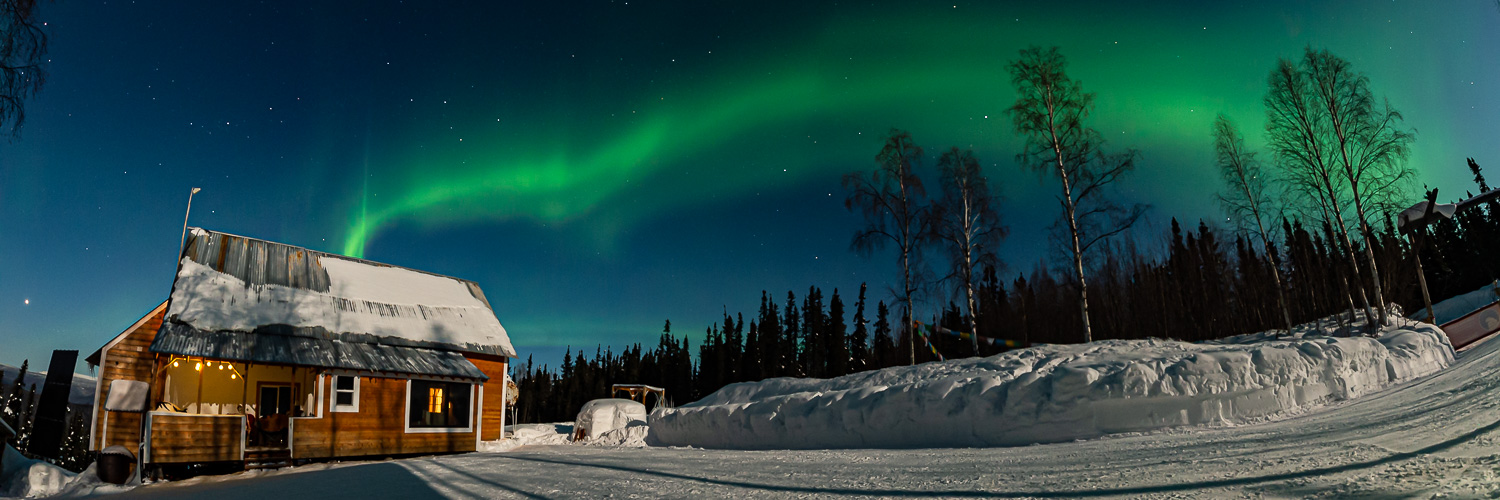 Aurora Borealis House Winter