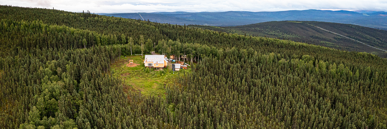 Summer solstice off grid Fairbanks Alaska cabin